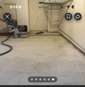 Epoxy floor being applied - Transformation 1
